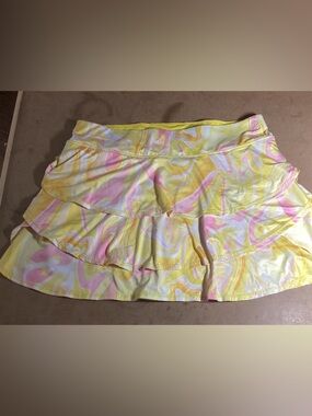 Ideology Yellow & Pink Ruffle Skort. Size 1X.